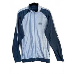 Zity Blue Jogger Tracksuit Jacket Zip Up Striped Streetwear 2XL